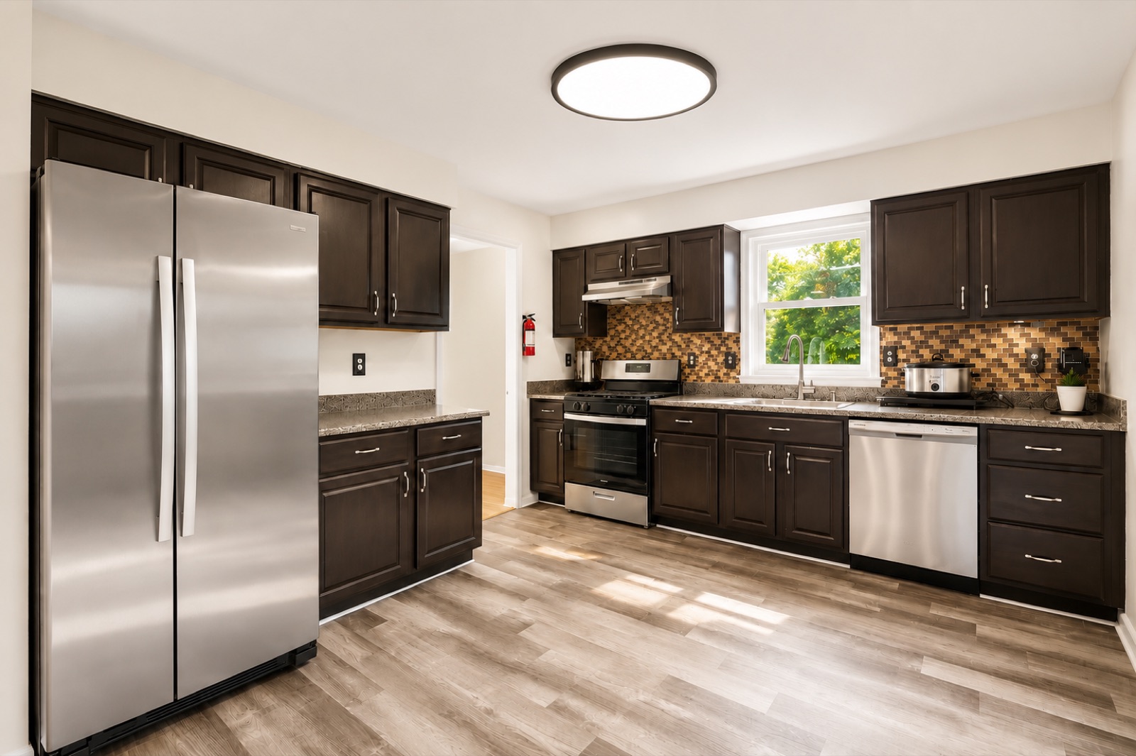 The chef's kitchen in morning light