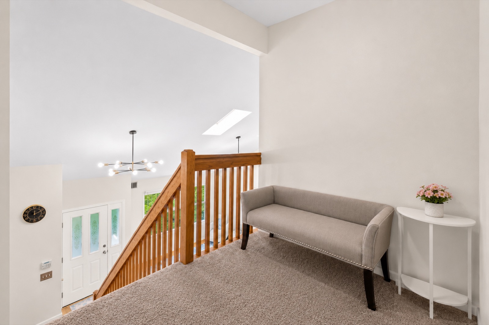 Sunlit upper landing with skylight